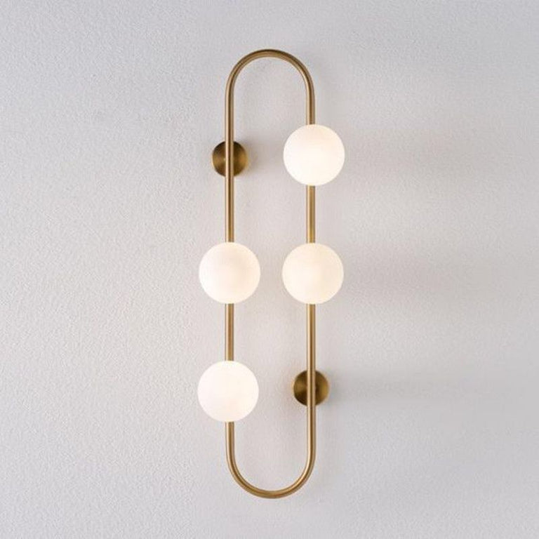 Rail 4 Light Wall Light Matt Brass