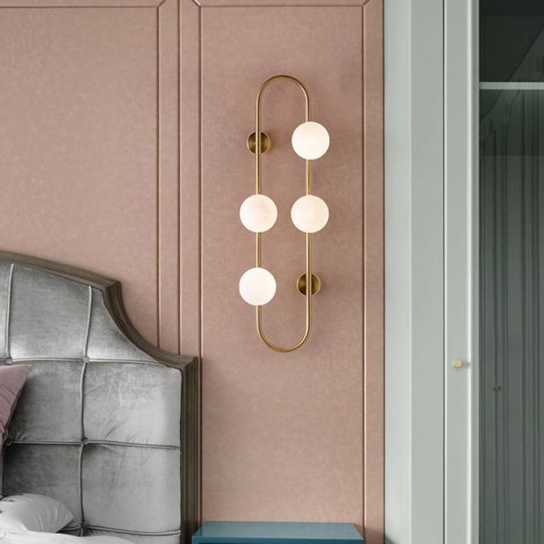 Rail 4 Light Wall Light Matt Brass