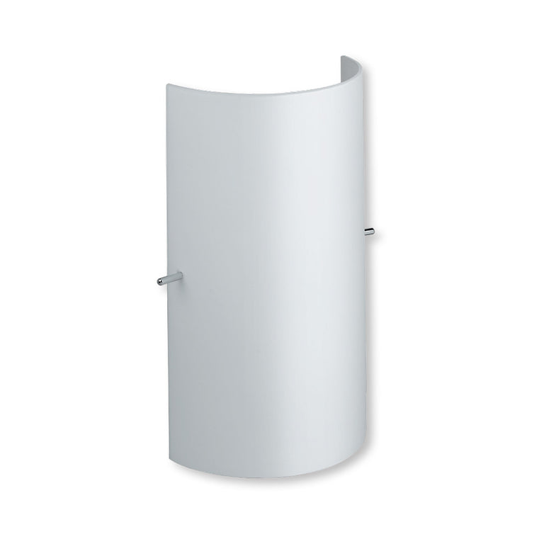 Curved Glass Vertical Wall Light White - WL2198
