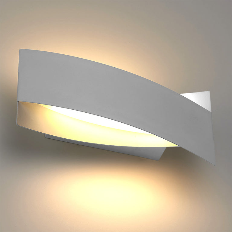 Milun 18W LED Up/Down Wall Light White / Warm White - WL3788-WH