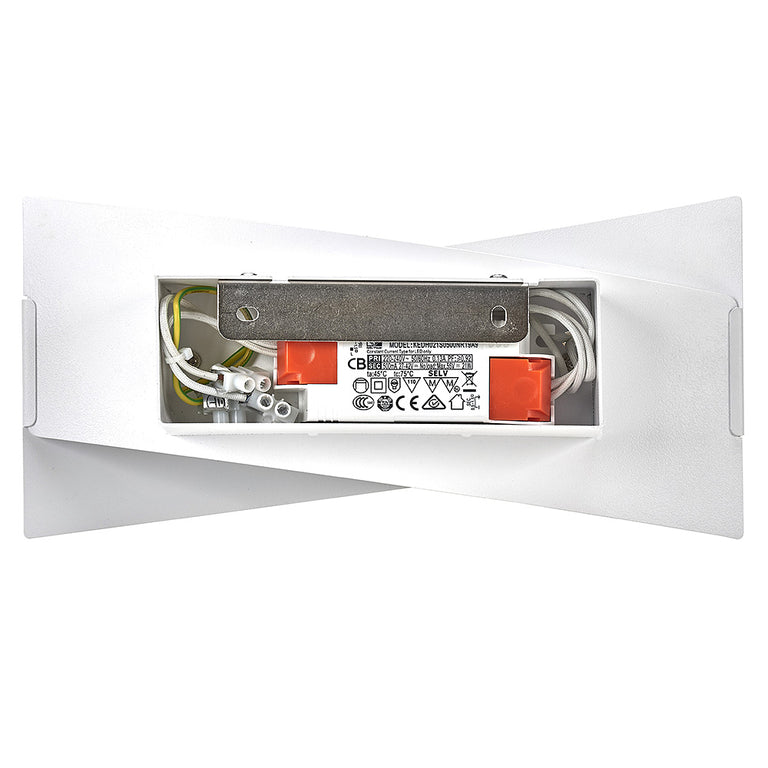 Milun 18W LED Up/Down Wall Light White / Warm White - WL3788-WH