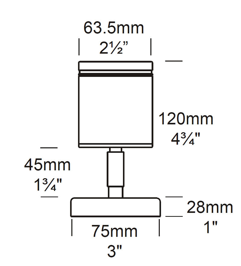 Wall Spot 12V / 24V Copper - WS/COP