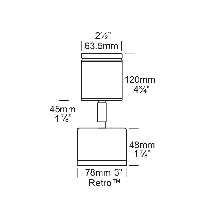 Wall Spot 240V Retro Copper - WS/R/COP