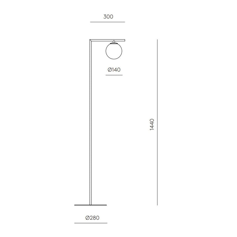 Endo LED Floor Lamp Chrome - ARO.P1156/CHR