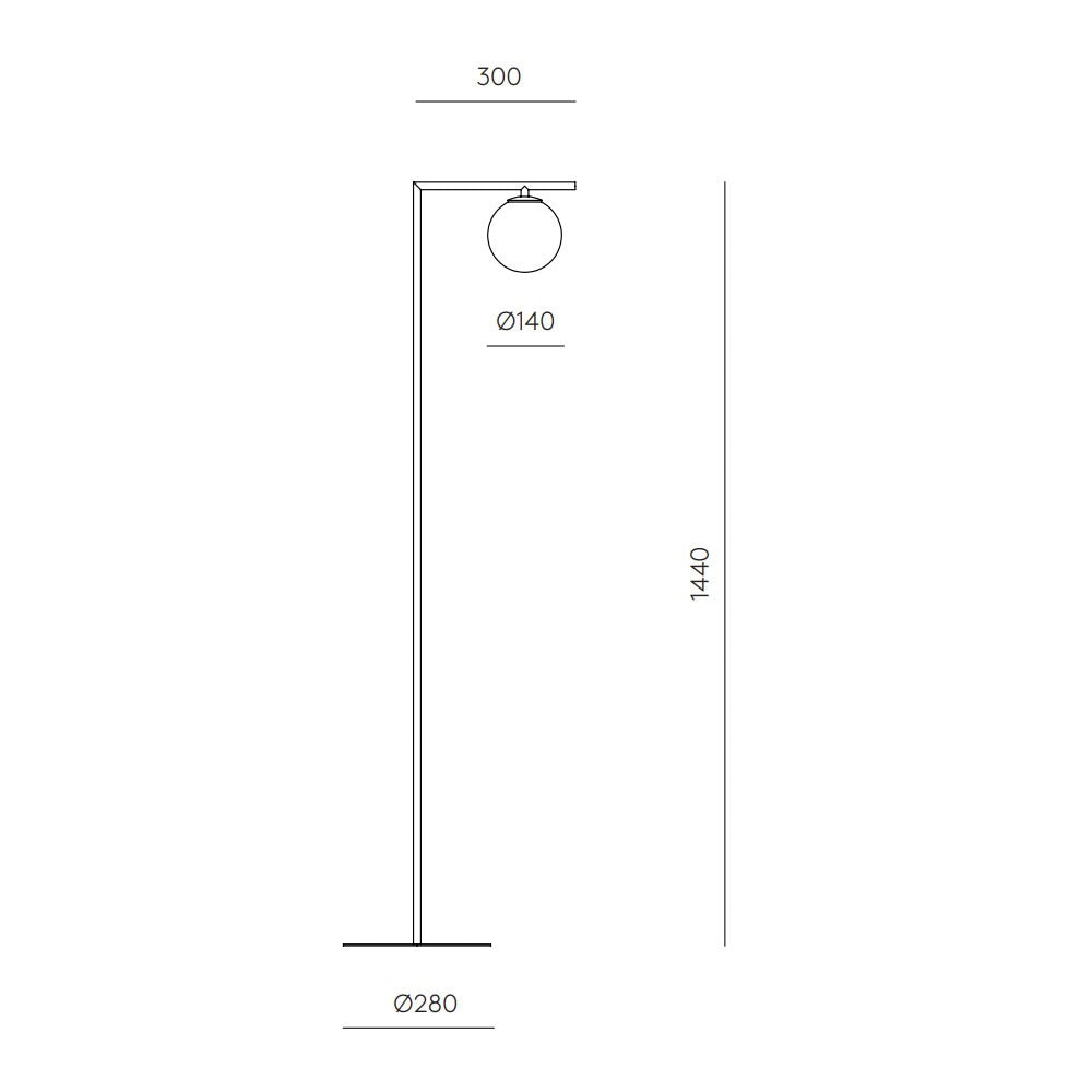 Endo LED Floor Lamp Matt Brass - ARO.P1156/ORO