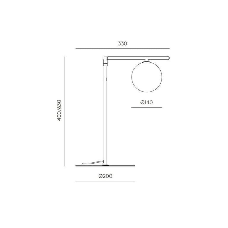Endo LED Table Lamp Chrome - ARO.S1156/CHR