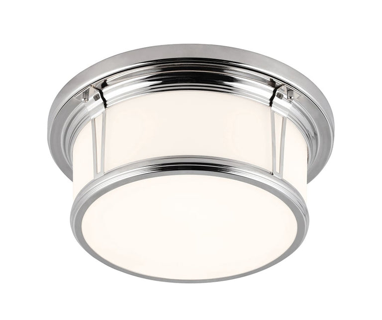 Woodward Medium Flush Mount Polished Nickel - FE/WOODWARD/F/M