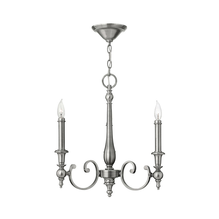 Yorktown 3 Light Chandelier Antique Nickel - HK-YORKTOWN3