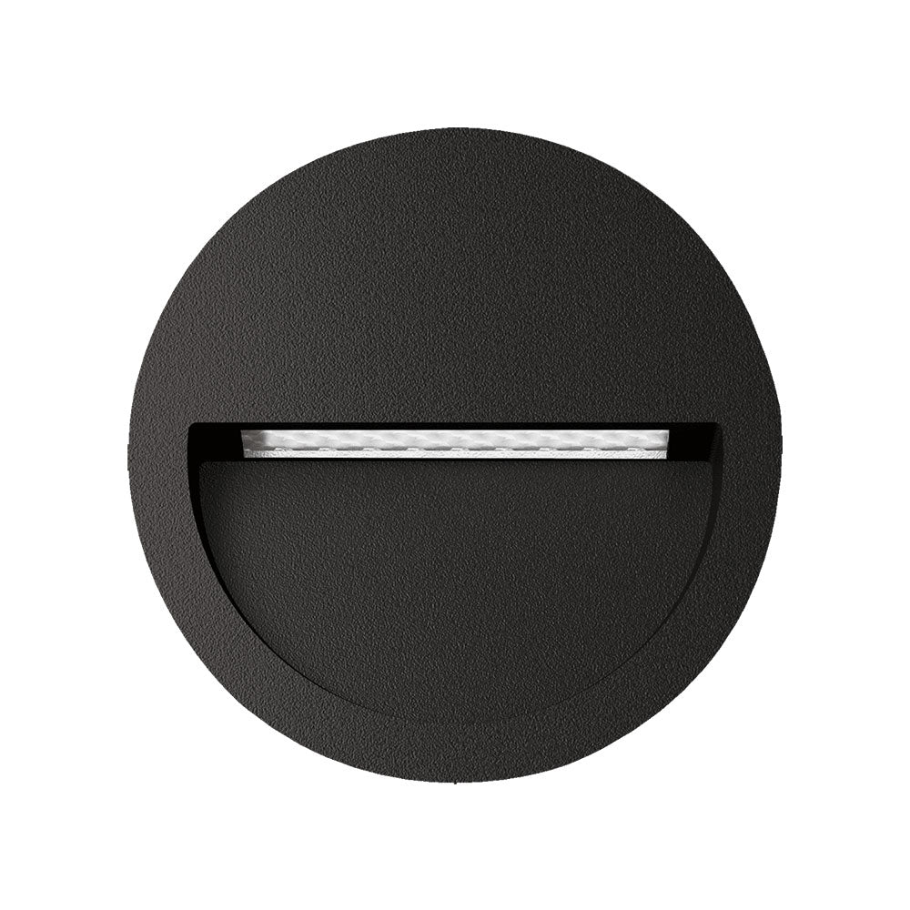 ZAC-PRO-5-240V-RND 5W LED Recessed Step Light Black / Tri-Colour - 10310