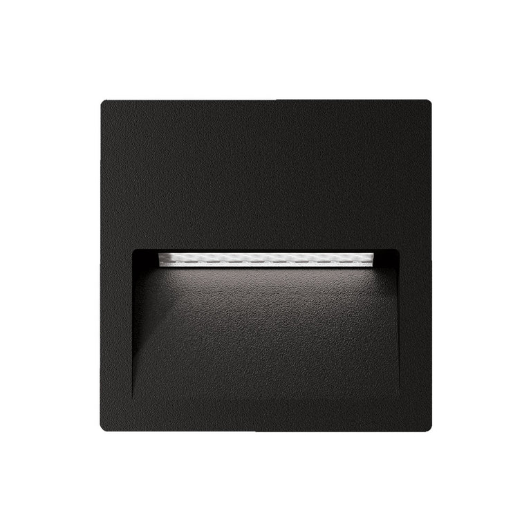 ZAC-PRO-5-240V-SQR 5W LED Recessed Step Light Black / Tri-Colour - 10312