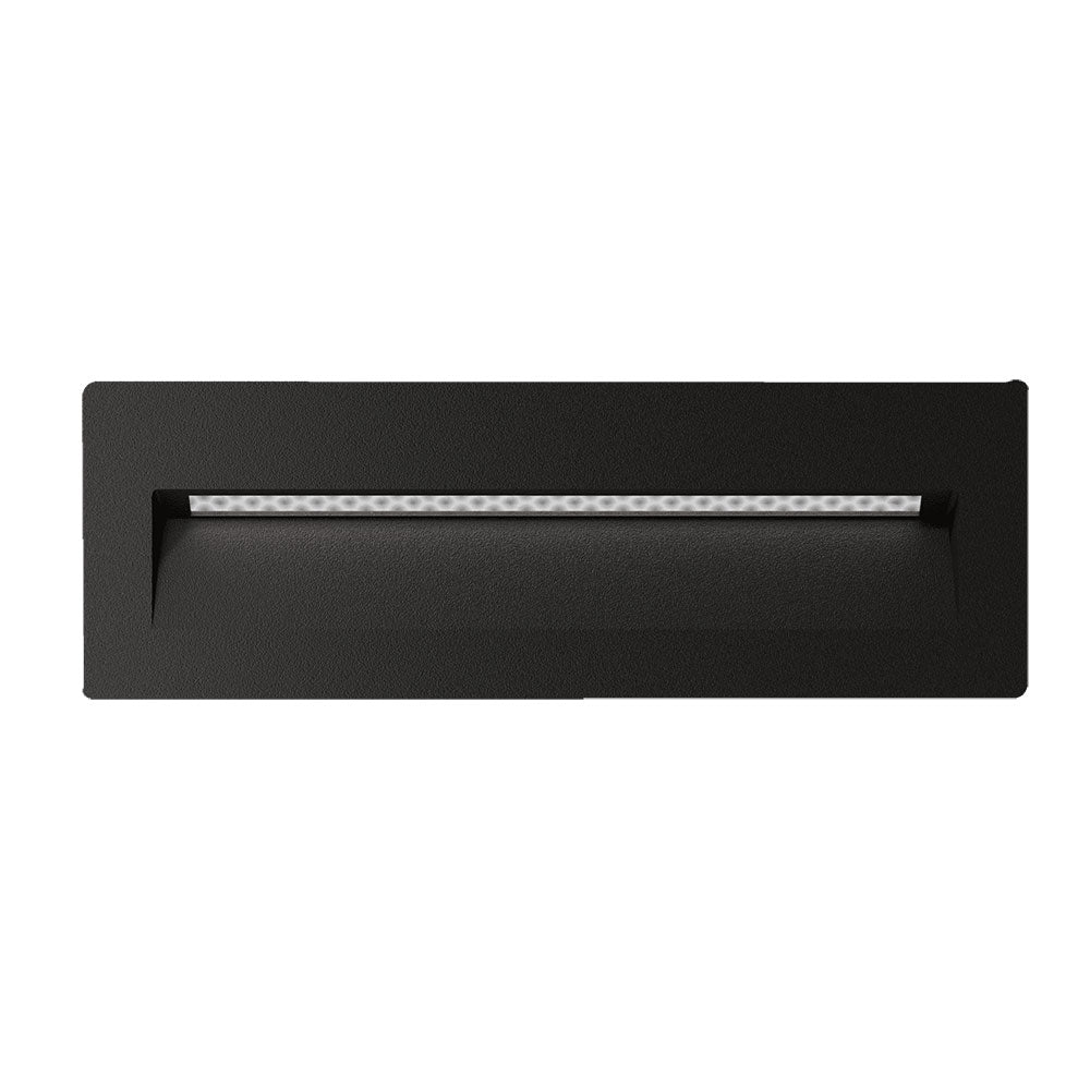 ZAC-PRO-8-240V 8W LED 240V Rectangular Recessed Brick Light Black / Tri-Colour - 10314