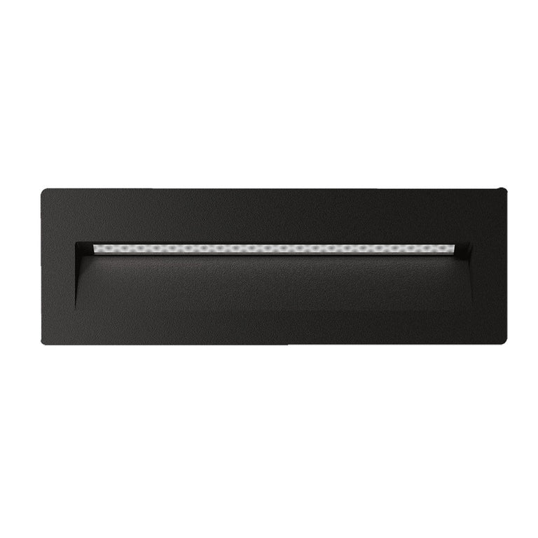 ZAC-PRO-8-240V 8W LED 240V Rectangular Recessed Brick Light Black / Tri-Colour - 10314