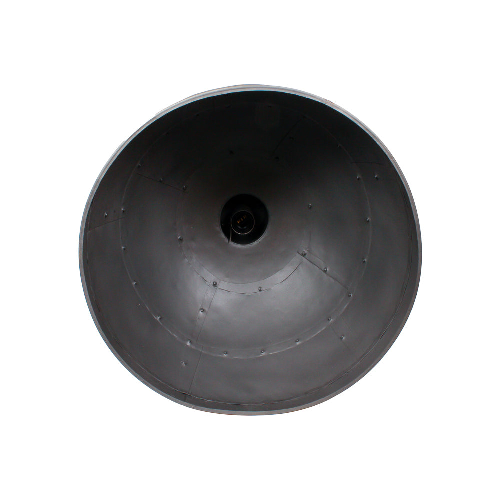 Granada Iron Riveted Dome Pendant Medium Vintage Grey - ZAF10100GR