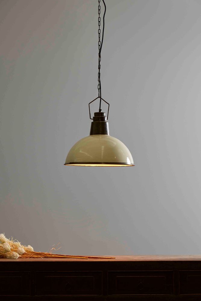 Napier 1 Light Iron Dome Pendant Old White - ZAF10181WH