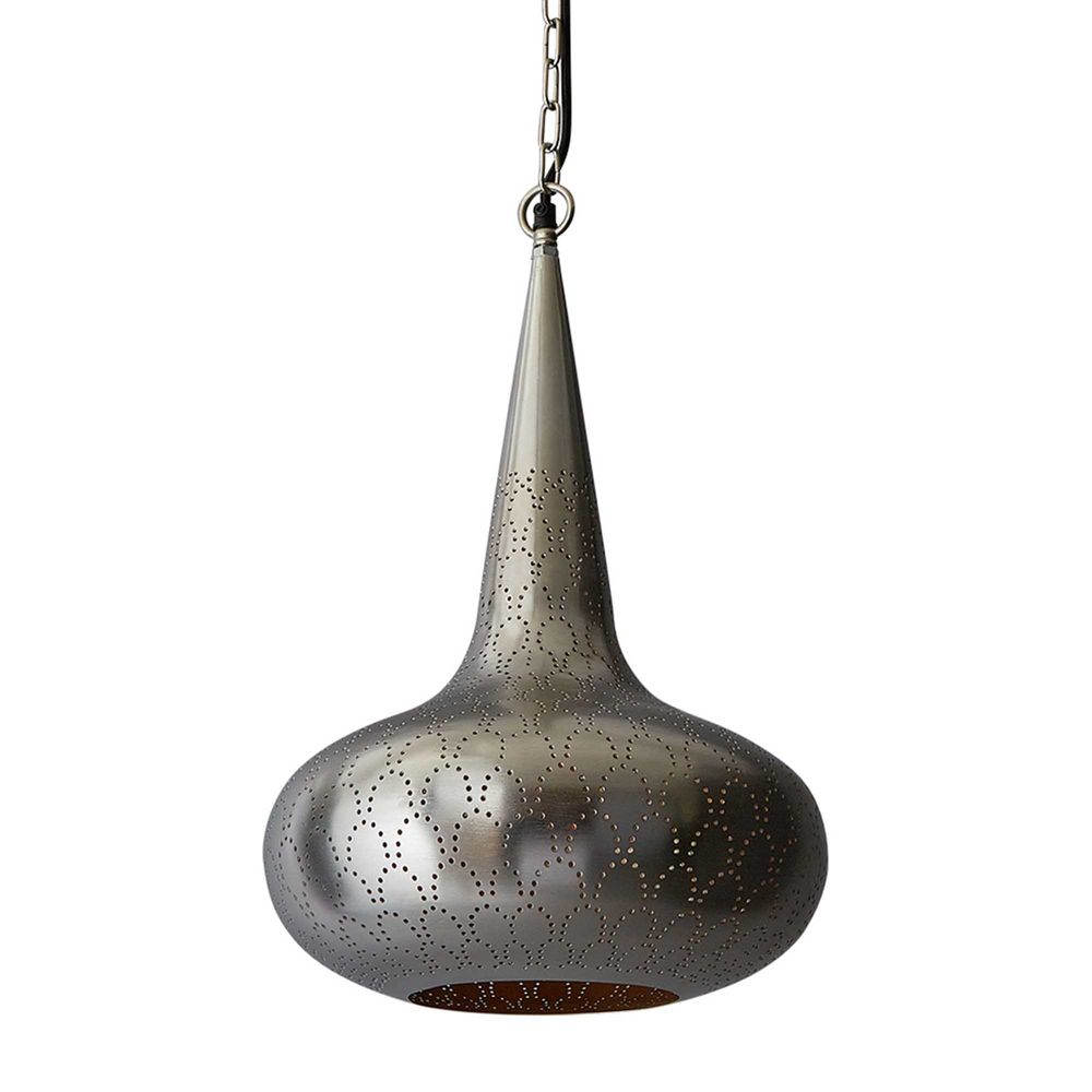 Cobra Perforated Conical Pendant Nickel - ZAF11245
