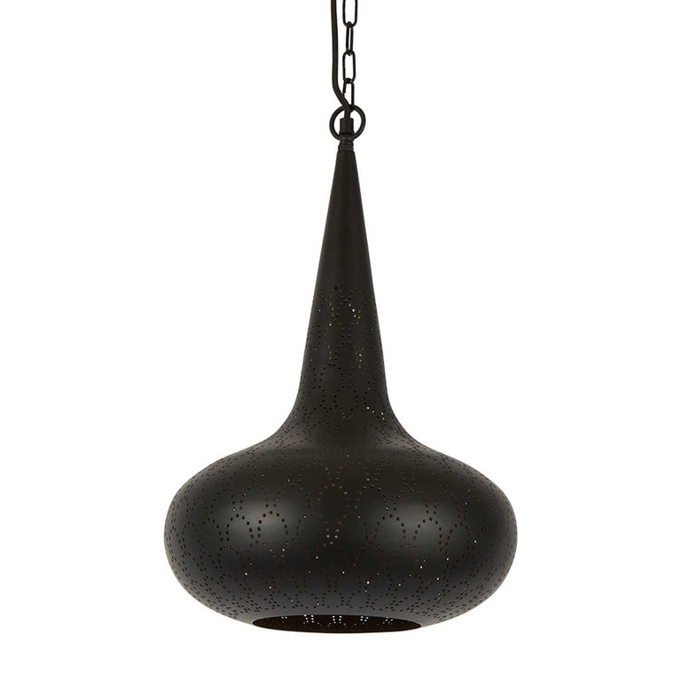 Cobra Perforated Conical Pendant Black - ZAF11246