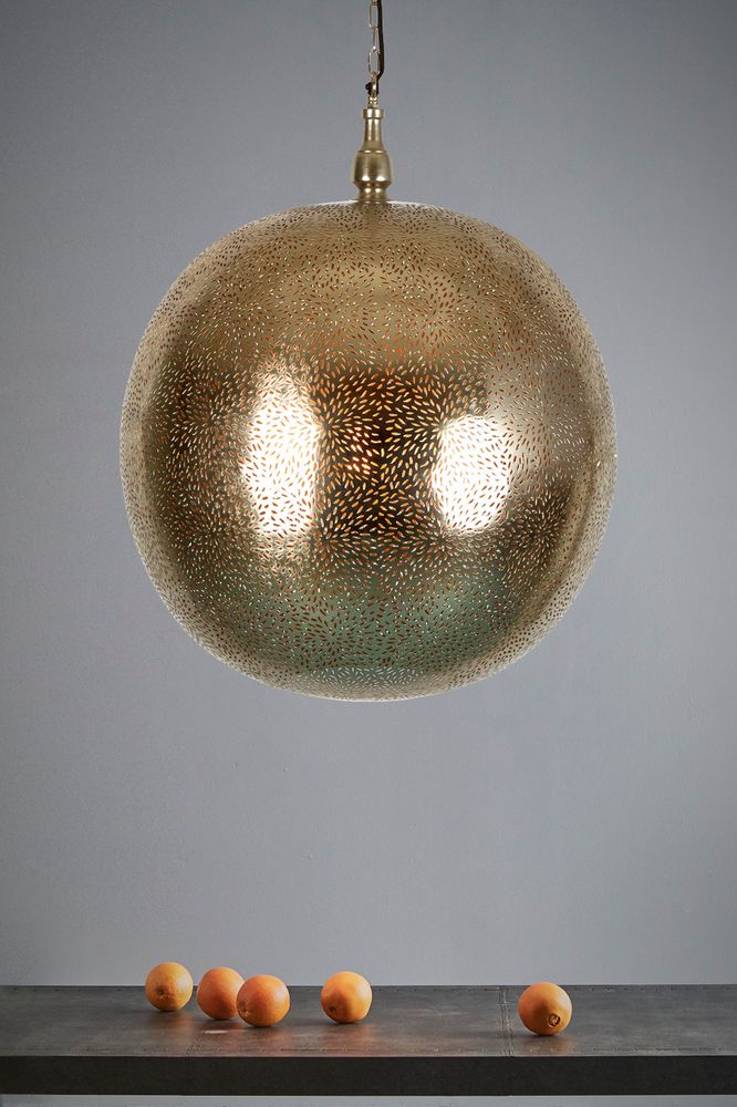 Scorpius Perforated Ball Pendant Extra Large Nickel - ZAF12078