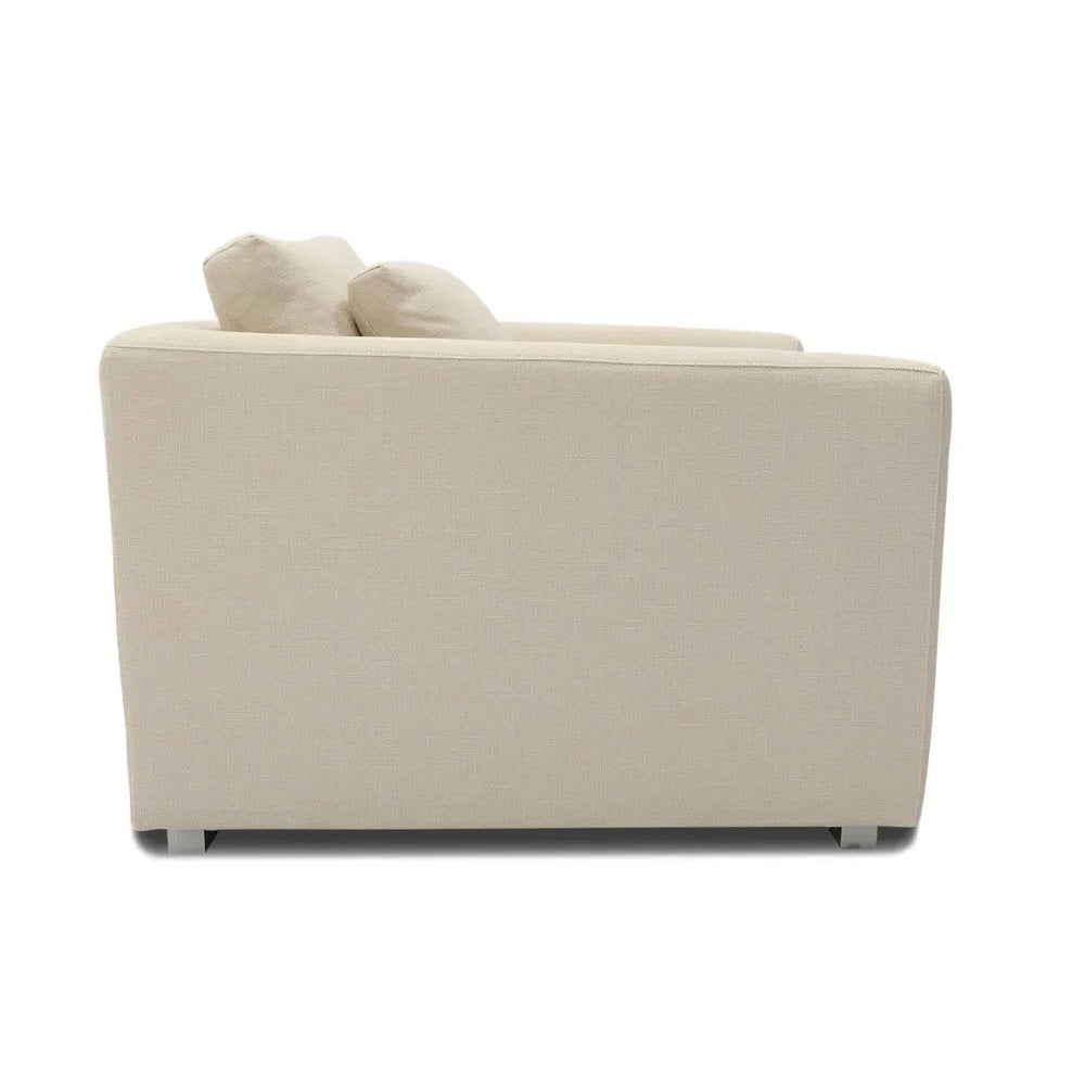 Maxwell Linen Weave Armchair Latte - ZAF50287