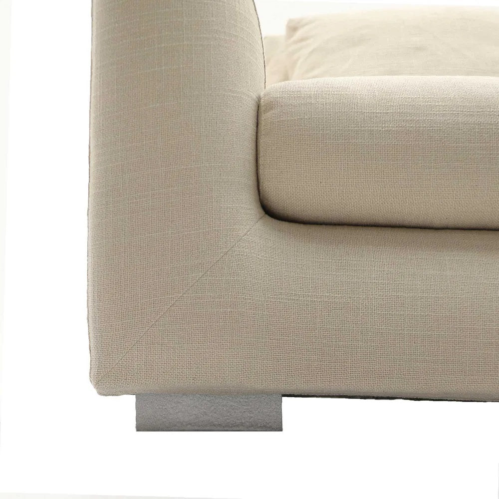 Maxwell Linen Weave Armchair Latte - ZAF50287