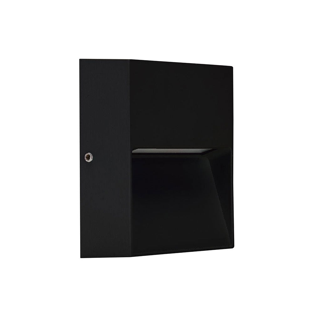 ZEKE-PRO-4-24V-SQR-BLK 5W 12V ~ 24V DC LED Surface Mounted Step Light Black / Tri-Colour - 10337