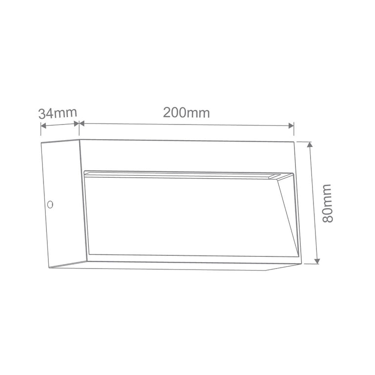 Zeke Pro 8W 240V LED Surface Mounted Step Light Black / Tri-Colour - 10328