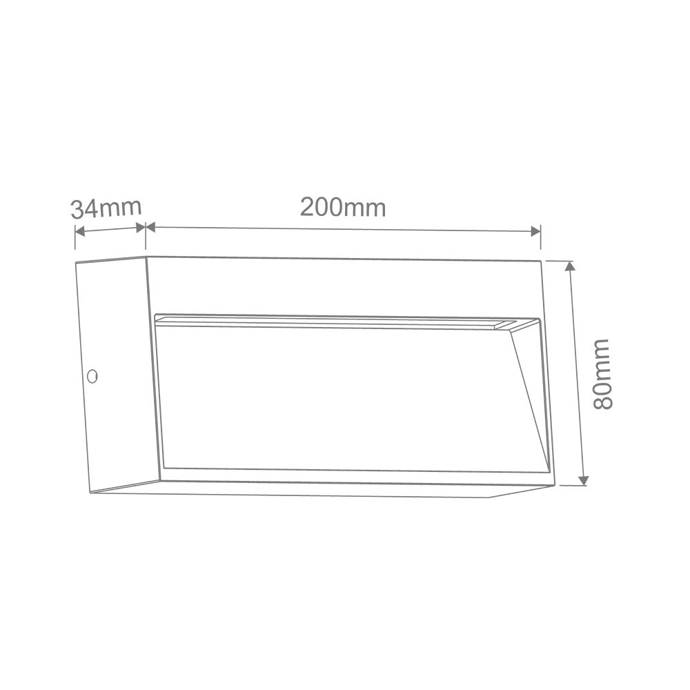 Zeke Pro 8W 12V / 24V DC LED Surface Mounted Step Light Black / Tri-Colour - 10339