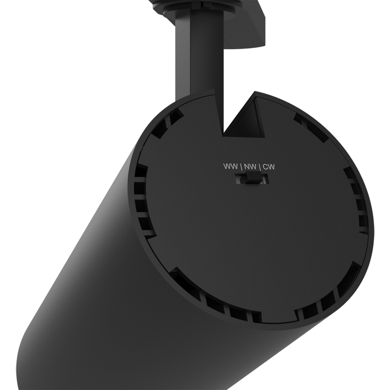 Zone 30W 36° 3 Circuit Dimmable Track Light Black / Tri-Colour - ZONE1BK + ZONEBARNBK