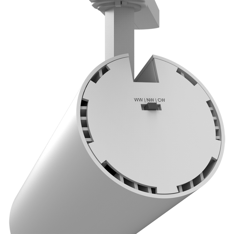 Zone 30W 15° 3 Circuit Dimmable Track Light White / Tri-Colour - ZONE1W + ZONE15LENS1