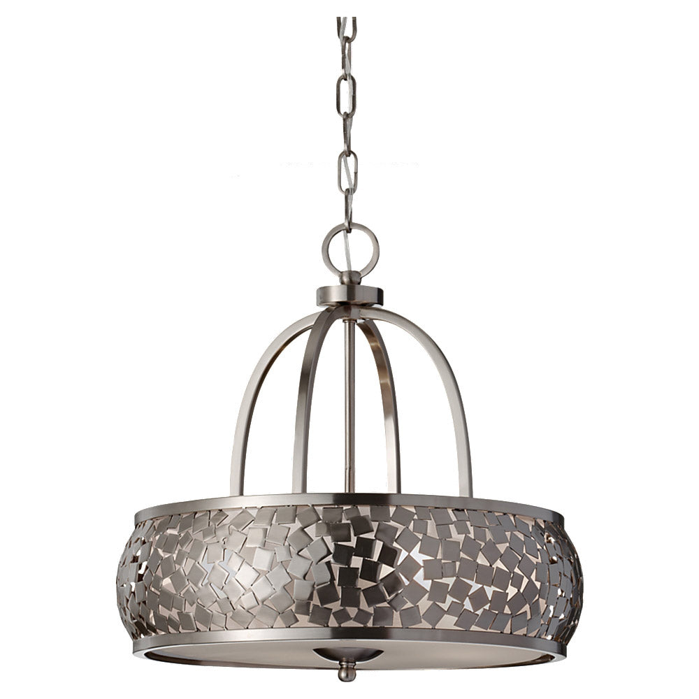 Zara 4 Light Chandelier Brushed Steel - FE-ZARA4
