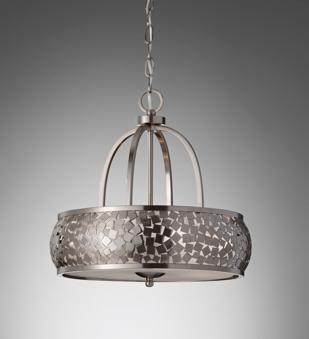 Zara 4 Light Chandelier Brushed Steel - FE-ZARA4