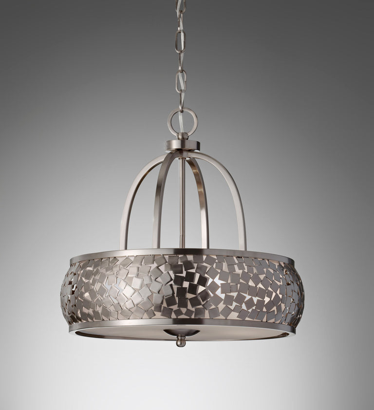 Zara 4 Light Chandelier Brushed Steel - FE-ZARA4
