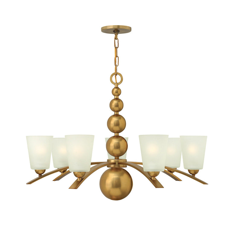 Zelda 7 Light Chandelier Vintage Brass - HK-ZELDA7-VS