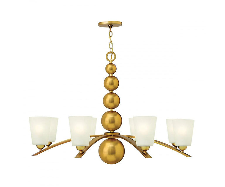 Zelda 8 Light Chandelier Vintage Brass - HK-ZELDA8-VS