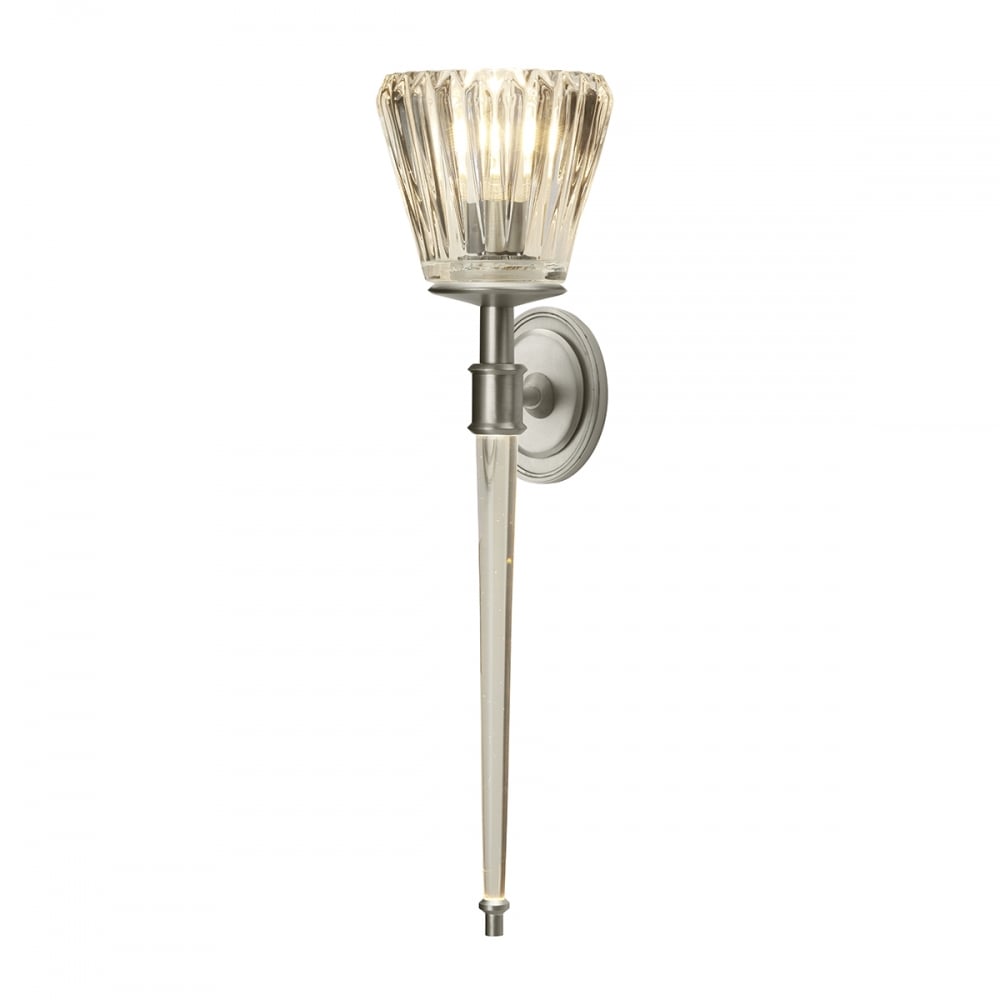 Agatha 2 Light LED Bathroom Wall Light Brushed Nickel - BATH-AGATHA-BN