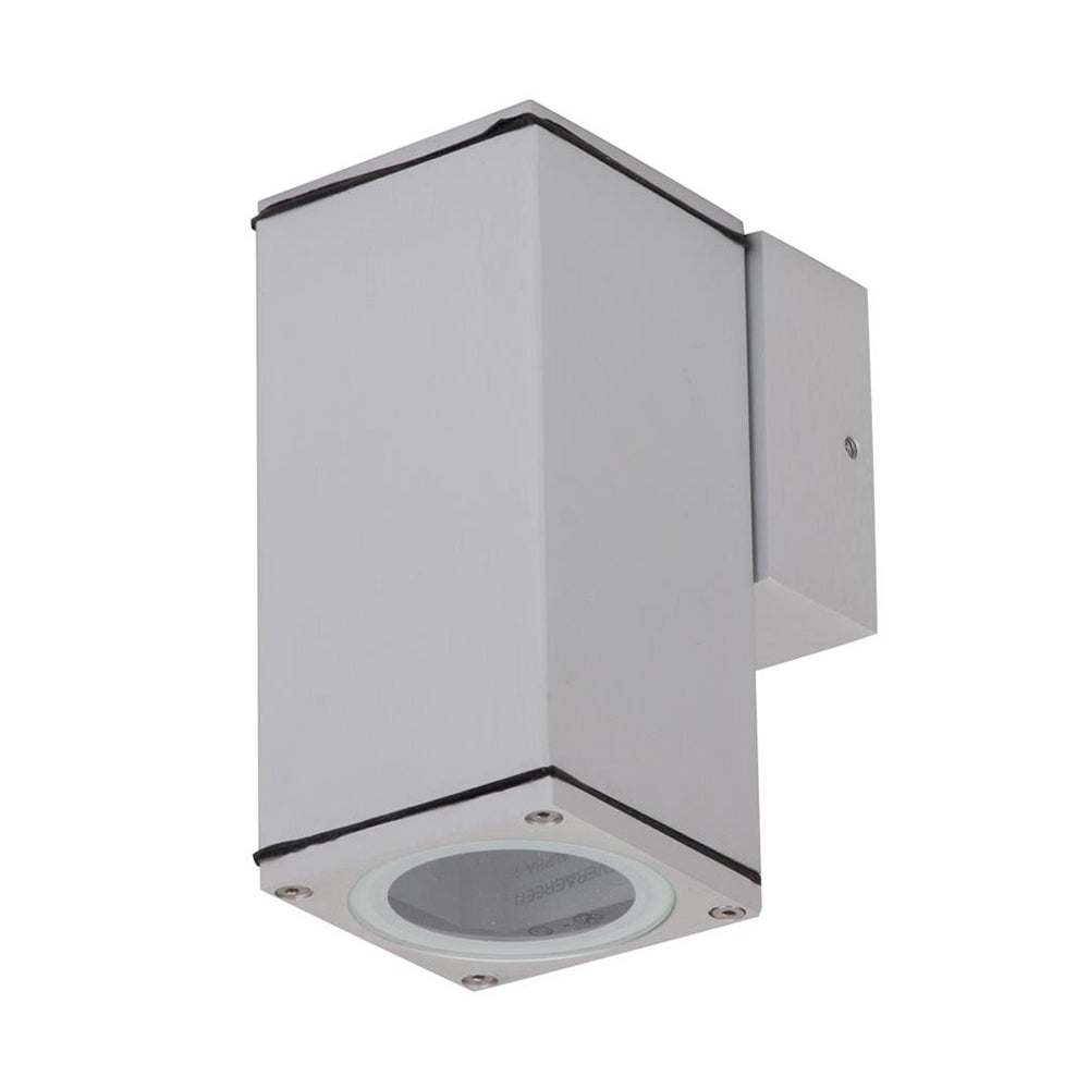 Alpha-1 240V GU10 Fixed Wall Pillar Light Aluminium IP65 - 19396