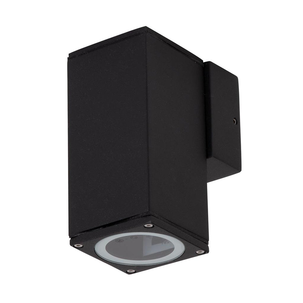 Alpha-1 240V GU10 Fixed Wall Pillar Light Black IP65 - 19388