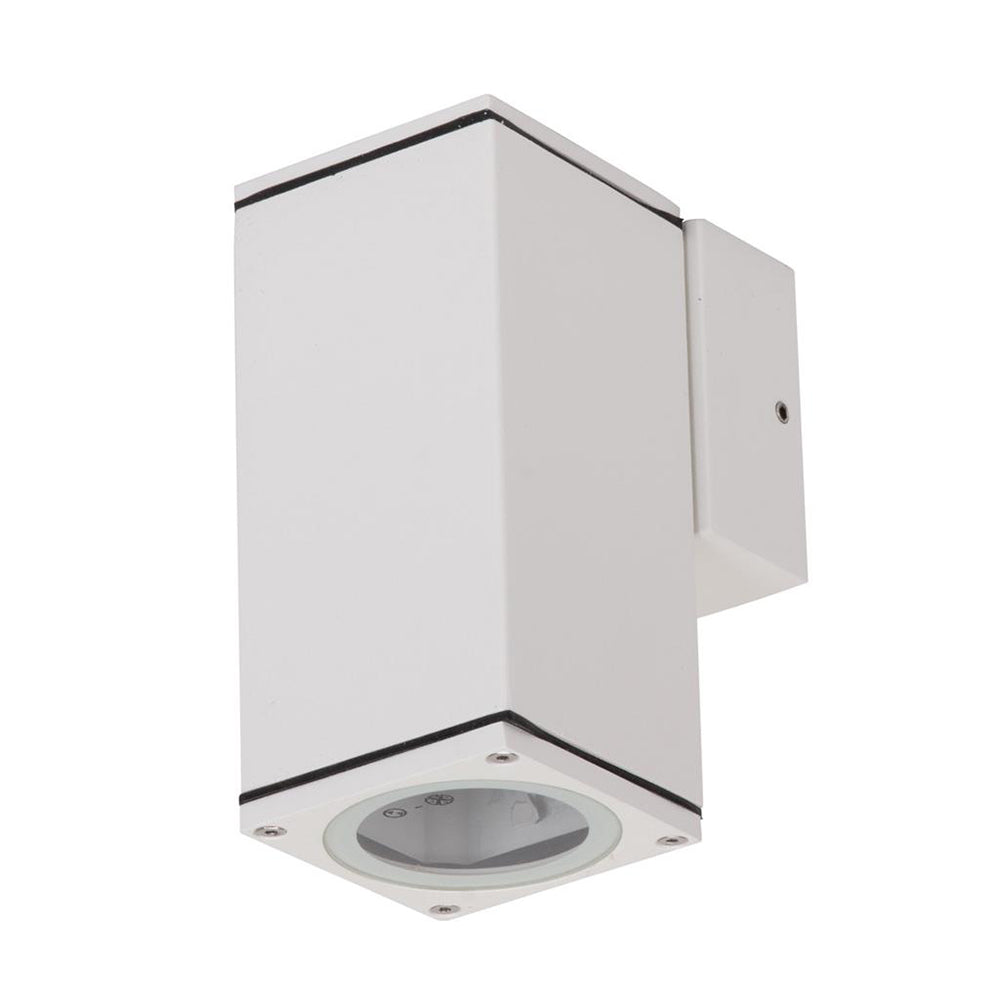 Alpha-1 240V GU10 Fixed Wall Pillar Light White IP65 - 19391