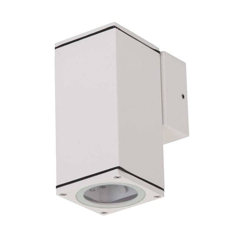 Alpha-1 240V GU10 Fixed Wall Pillar Light White IP65 - 19391
