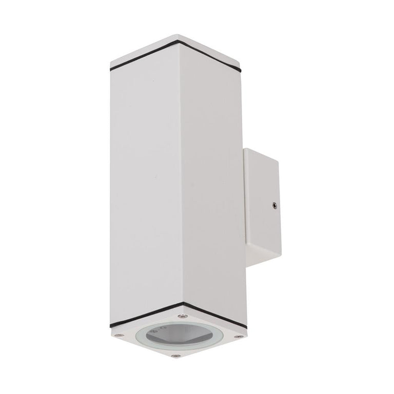 Alpha-2 240V GU10 Up/Down Wall Pillar Light White IP65 - 19797