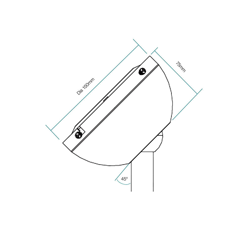 Angle Canopy 45° Suit Ceiling Fan White - MA45KITW