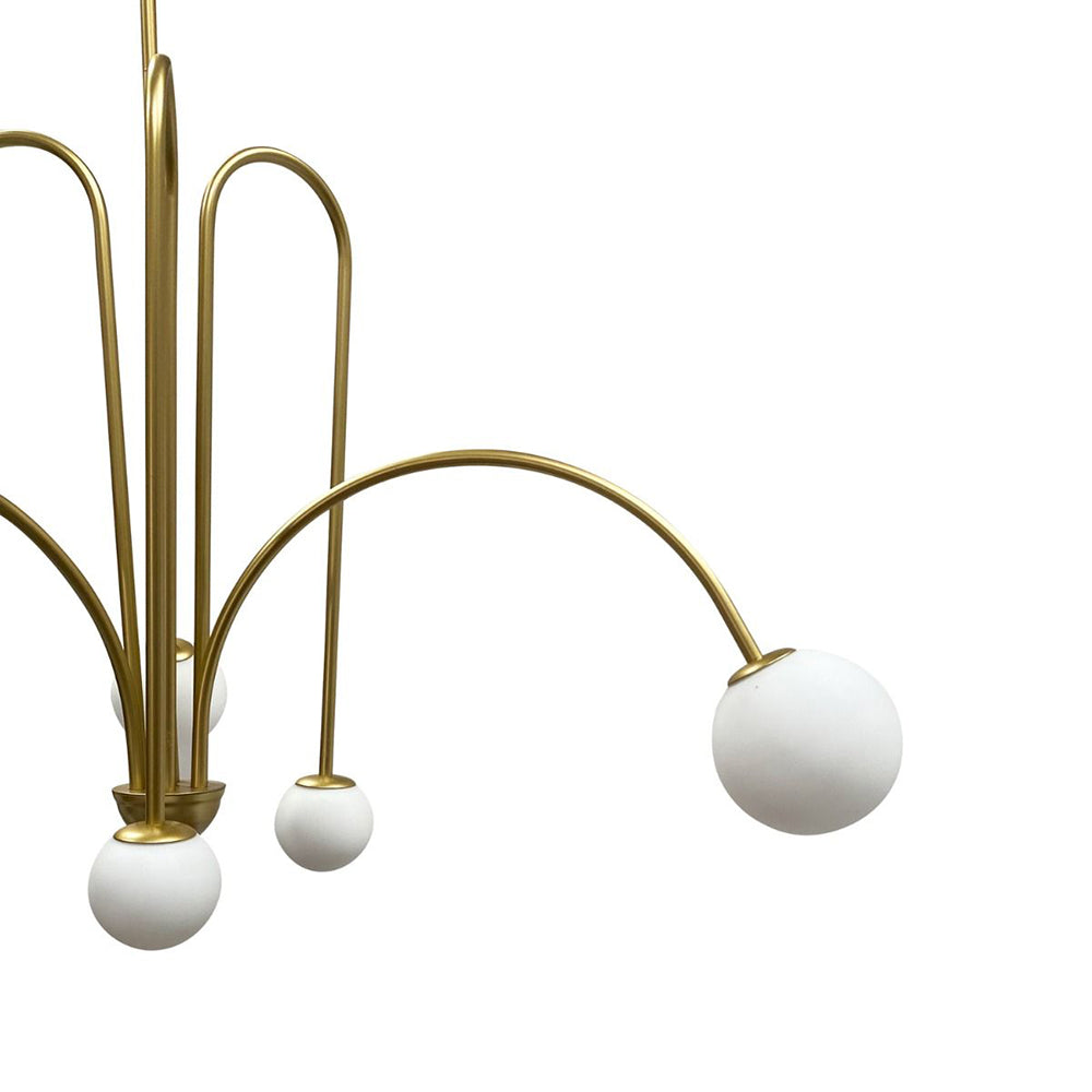 Arch 6 Light Pendant Gold / Opal