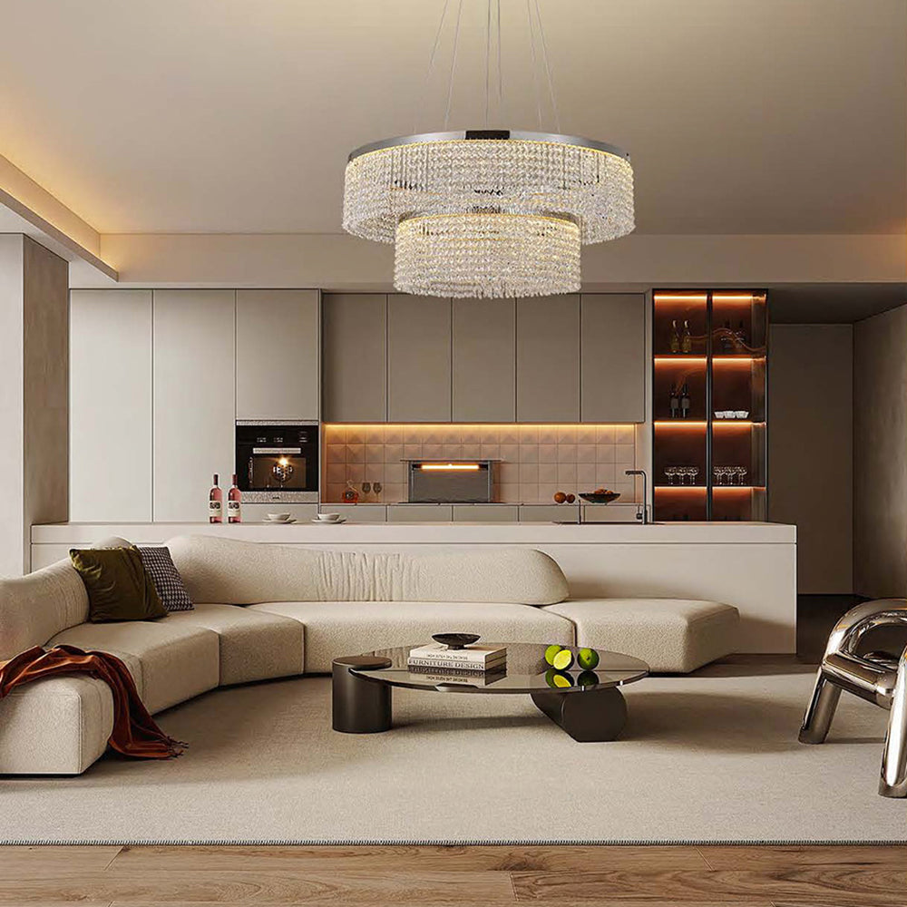 Armani Crystal 2 Tier LED Pendant