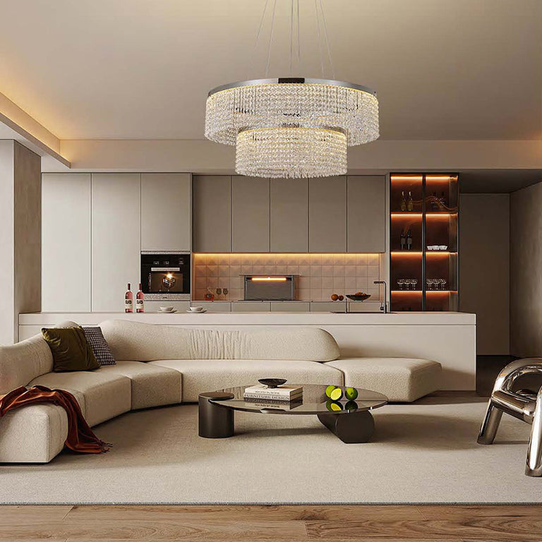 Armani Crystal 2 Tier LED Pendant