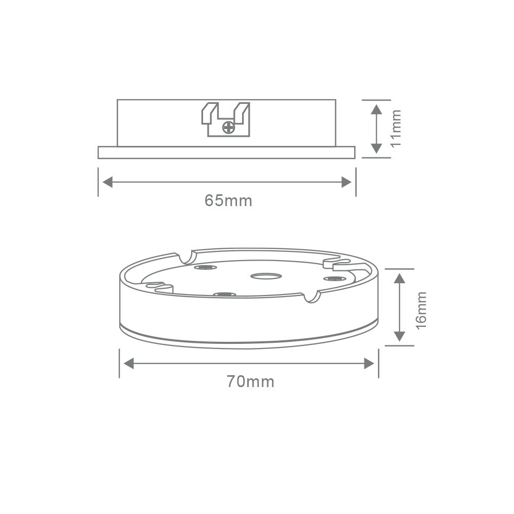 Astra 3.6W 12V DC Dimmable LED Recessed / Surface Mounted Cabinet Light White / Tri-Colour - 21516