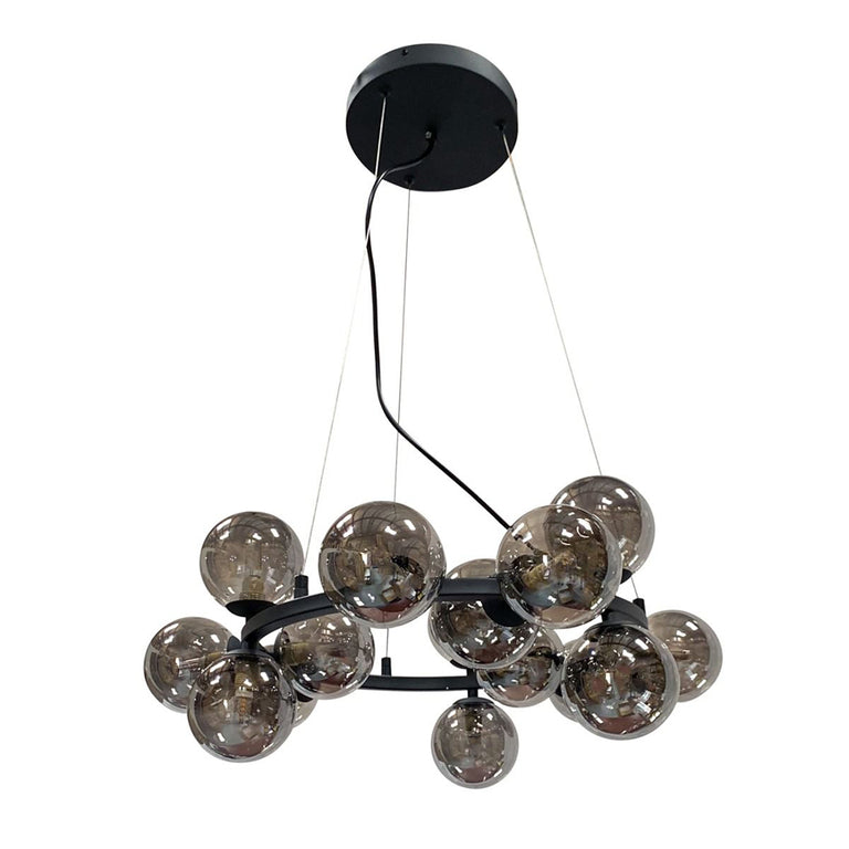 Astran 15 Light Pendant Black / Smoke
