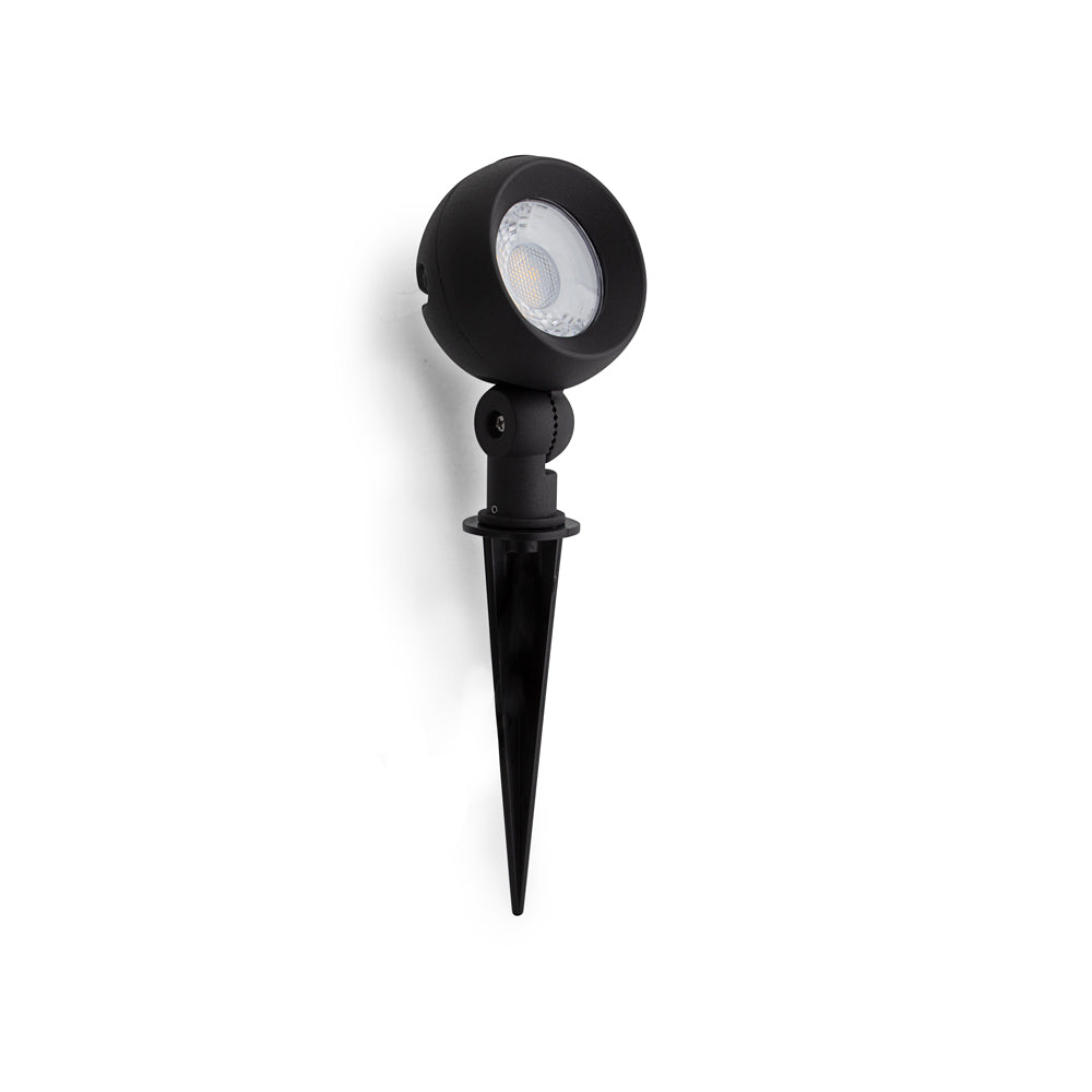 Robust 10W 12V AC / DC Adjustable LED Spike Light Black / Daylight - AT5107/10/BLK/DL