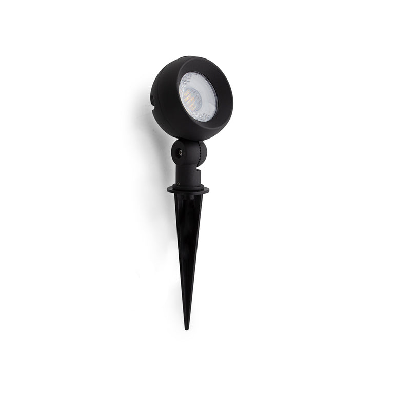Robust 10W 12V AC / DC Adjustable LED Spike Light Black / Daylight - AT5107/10/BLK/DL