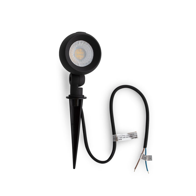Robust 6W 12V AC / DC Adjustable LED Spike Light Black / Daylight - AT5107/6/BLK/DL