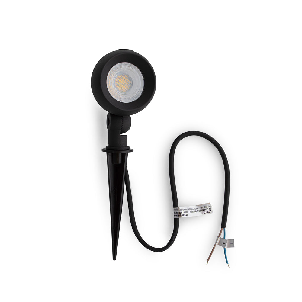 Robust 6W 12V AC / DC Adjustable LED Spike Light Black / Warm White - AT5107/6/BLK/WW