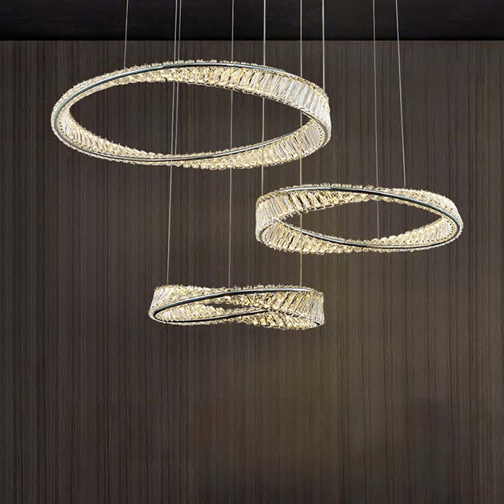 Atticus Crystal 3 Tier LED Pendant